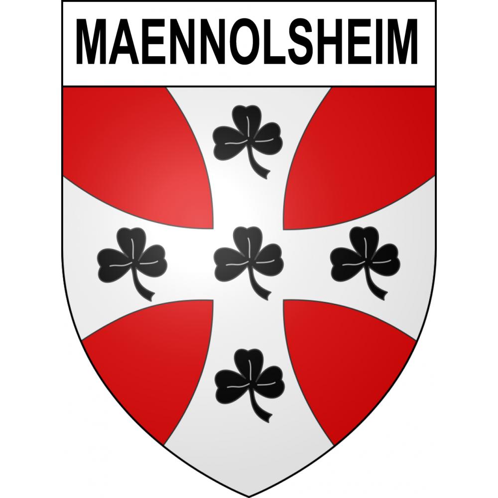 Pegatinas escudo de armas de Maennolsheim adhesivo de la etiqueta engomada
