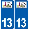13 Rognonas logo ville autocollant plaque sticker
