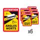 Angles morts bus camping car sticker autocollant 36