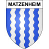 Pegatinas escudo de armas de Matzenheim adhesivo de la etiqueta engomada