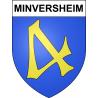 Pegatinas escudo de armas de Minversheim adhesivo de la etiqueta engomada