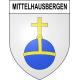 Pegatinas escudo de armas de Mittelhausbergen adhesivo de la etiqueta engomada