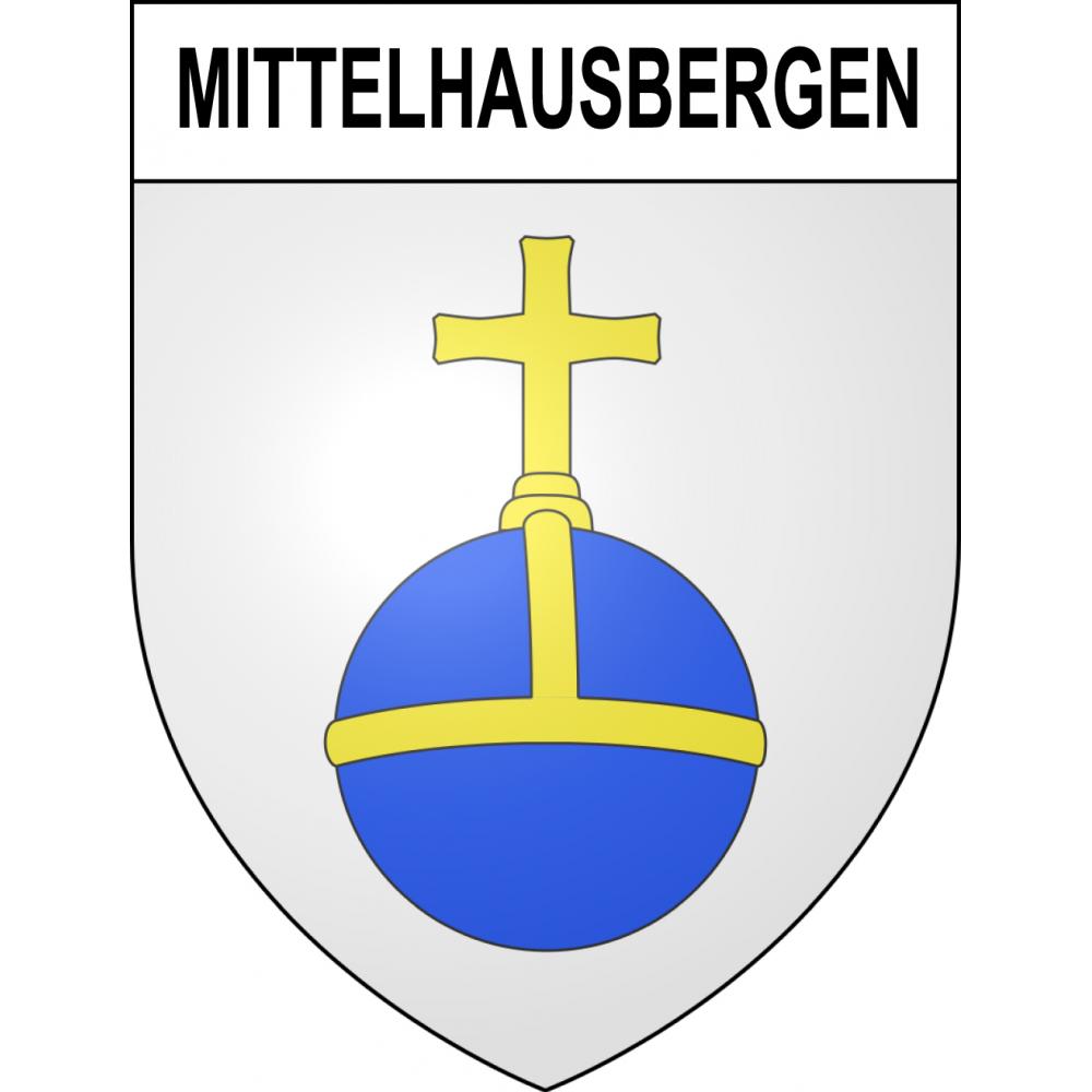 Mittelhausbergen 67 ville sticker blason écusson autocollant adhésif