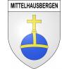Pegatinas escudo de armas de Mittelhausbergen adhesivo de la etiqueta engomada