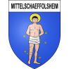 Mittelschaeffolsheim 67 ville sticker blason écusson autocollant adhésif