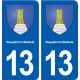 13 Roquefort-la-Bédoule logo ville autocollant plaque sticker