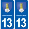 13 Roquefort-la-Bédoule logo ville autocollant plaque sticker
