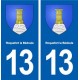 13 Roquefort-la-Bédoule logo ville autocollant plaque sticker