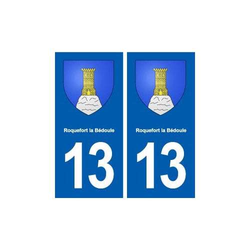 13 Roquefort-la-Bédoule logo ville autocollant plaque sticker