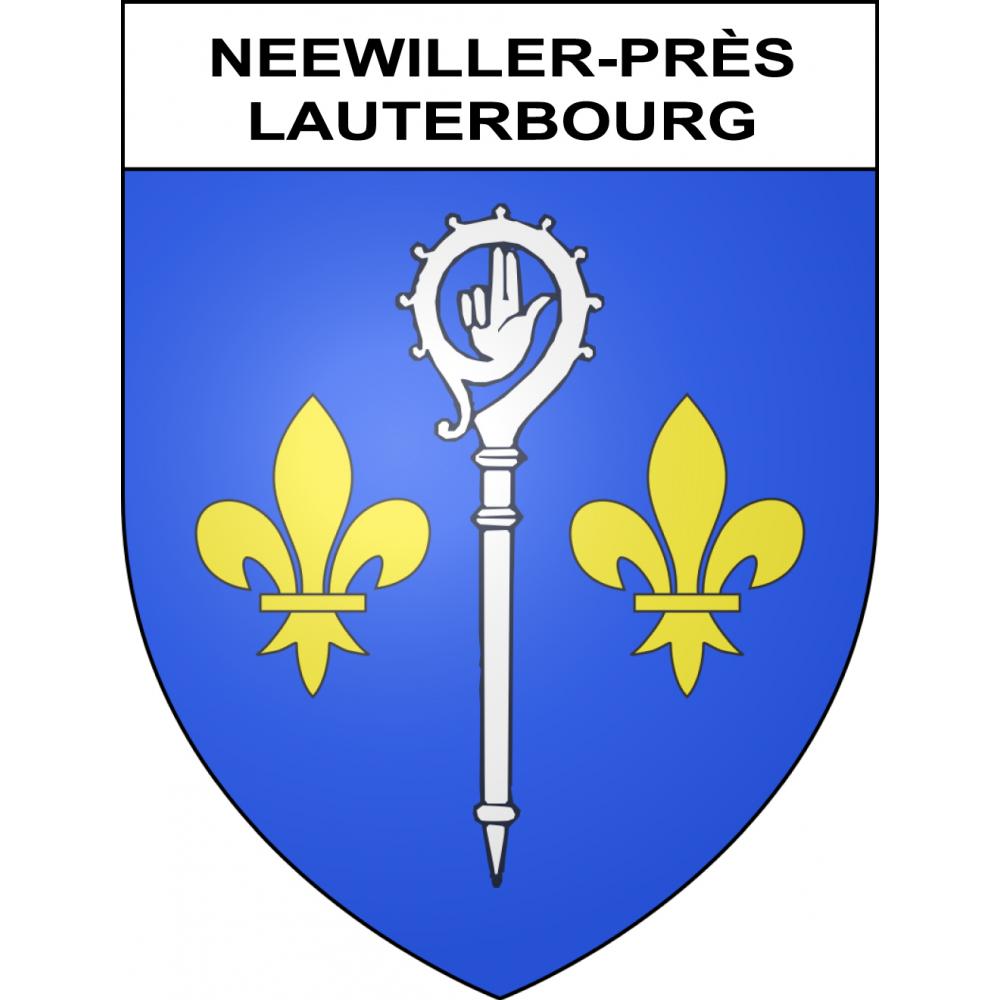 Neewiller-près-Lauterbourg 67 ville sticker blason écusson autocollant adhésif