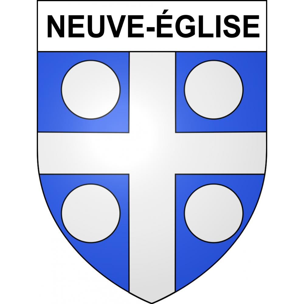 Pegatinas escudo de armas de Neuve-Église adhesivo de la etiqueta engomada