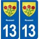 13 Roquefort-la-Bédoule blason ville autocollant plaque sticker