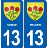 13 Roquefort-la-Bédoule blason ville autocollant plaque sticker