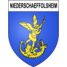 Niederschaeffolsheim 67 ville sticker blason écusson autocollant adhésif