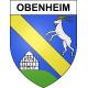 Pegatinas escudo de armas de Obenheim adhesivo de la etiqueta engomada