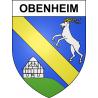 Pegatinas escudo de armas de Obenheim adhesivo de la etiqueta engomada