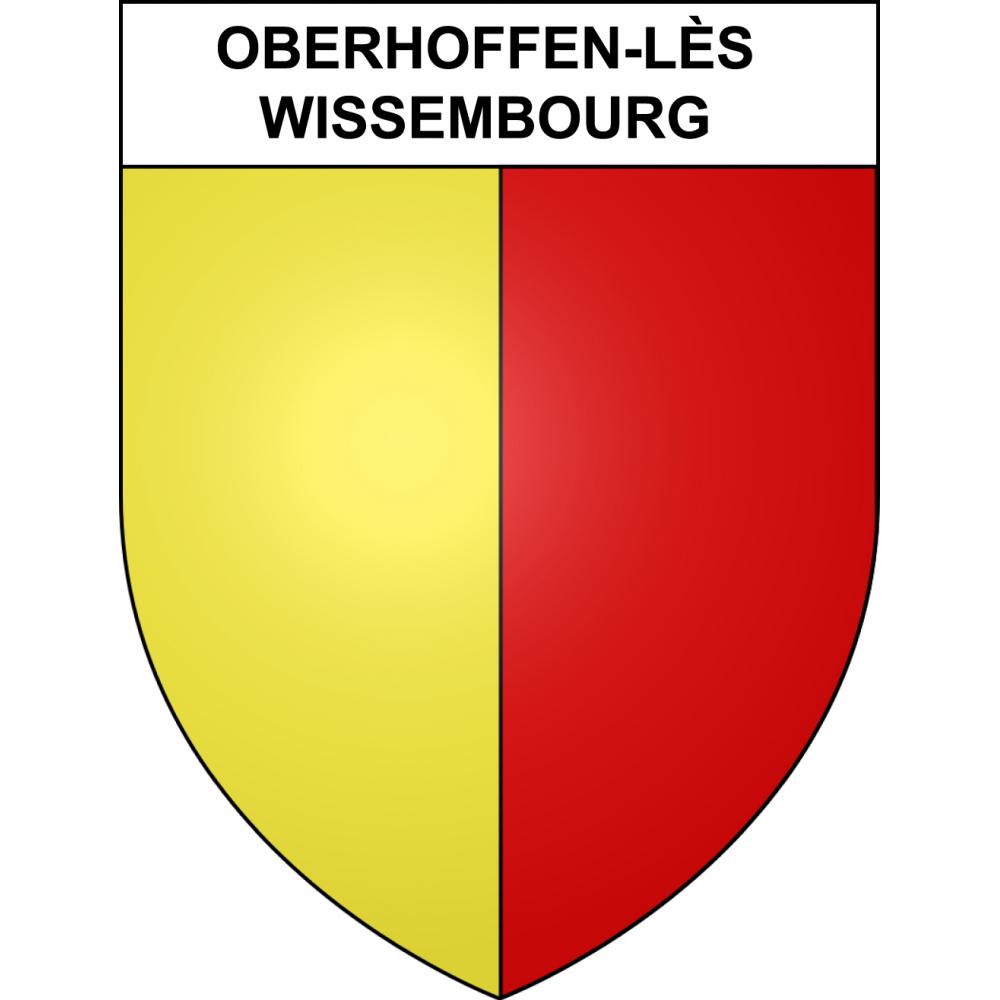 Oberhoffen-lès-Wissembourg 67 ville sticker blason écusson autocollant adhésif