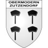 Obermodern-Zutzendorf 67 ville sticker blason écusson autocollant adhésif