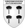 Obermodern-Zutzendorf Sticker wappen, gelsenkirchen, augsburg, klebender aufkleber