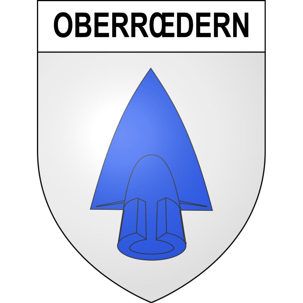Pegatinas escudo de armas de Oberrœdern adhesivo de la etiqueta engomada