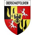 Pegatinas escudo de armas de Oberschaeffolsheim adhesivo de la etiqueta engomada