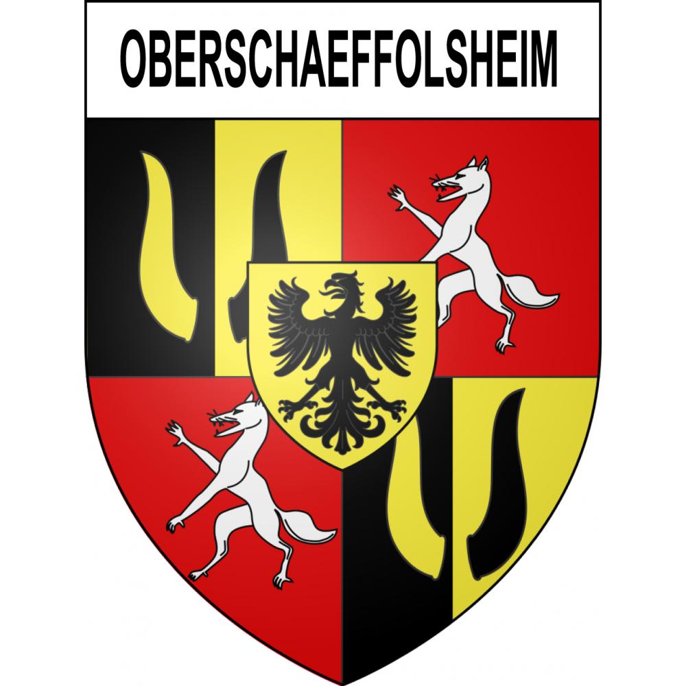 Pegatinas escudo de armas de Oberschaeffolsheim adhesivo de la etiqueta engomada