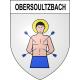 Pegatinas escudo de armas de Obersoultzbach adhesivo de la etiqueta engomada