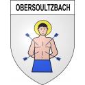 Pegatinas escudo de armas de Obersoultzbach adhesivo de la etiqueta engomada