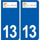 13 Rousset blason ville autocollant plaque sticker