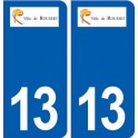 13 Rousset blason ville autocollant plaque sticker