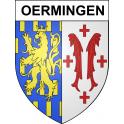 Pegatinas escudo de armas de Oermingen adhesivo de la etiqueta engomada