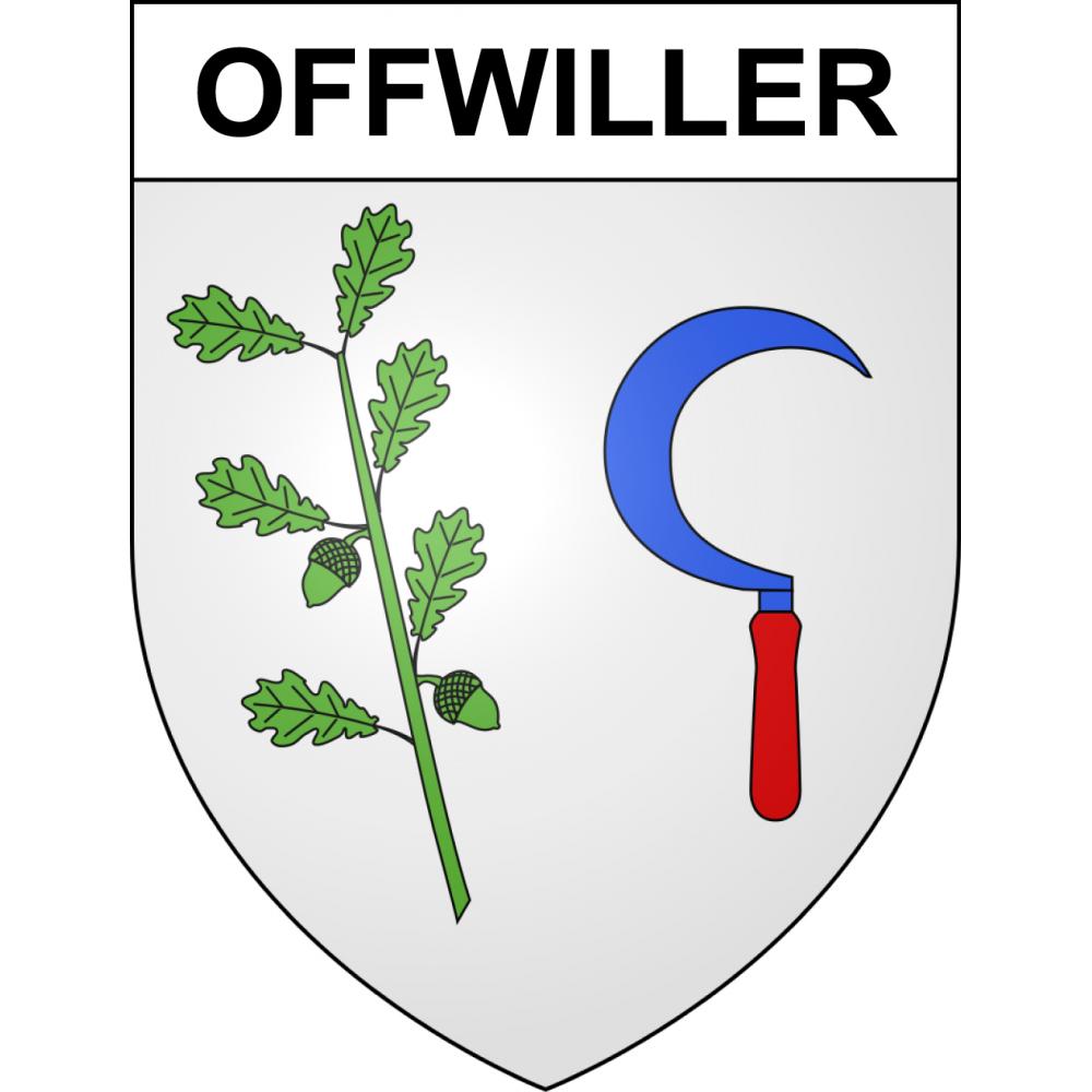 Offwiller 67 ville sticker blason écusson autocollant adhésif