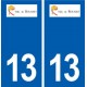 13 Rousset blason ville autocollant plaque sticker