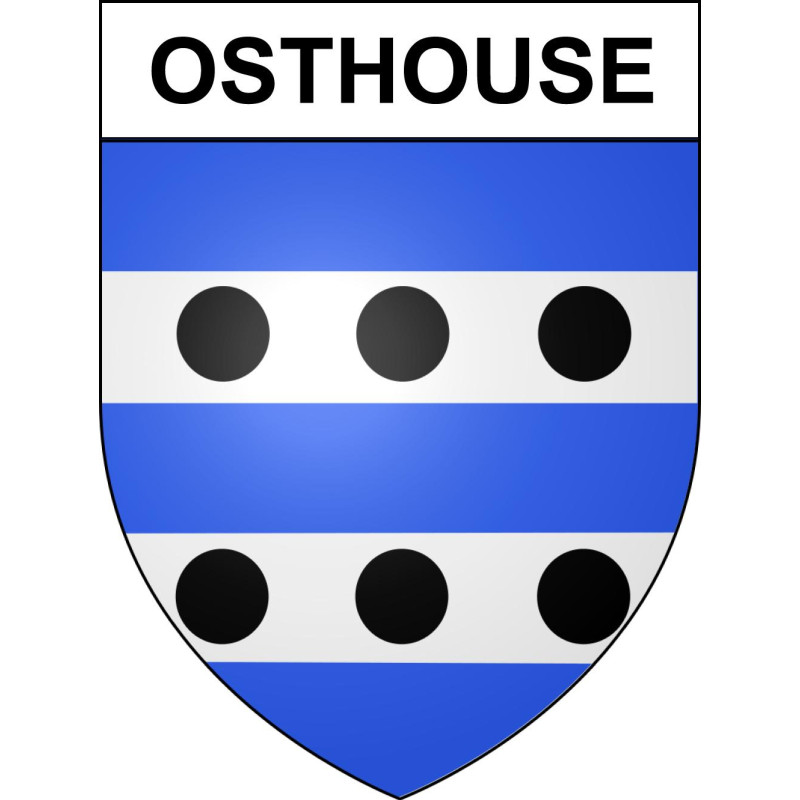Pegatinas escudo de armas de Osthouse adhesivo de la etiqueta engomada