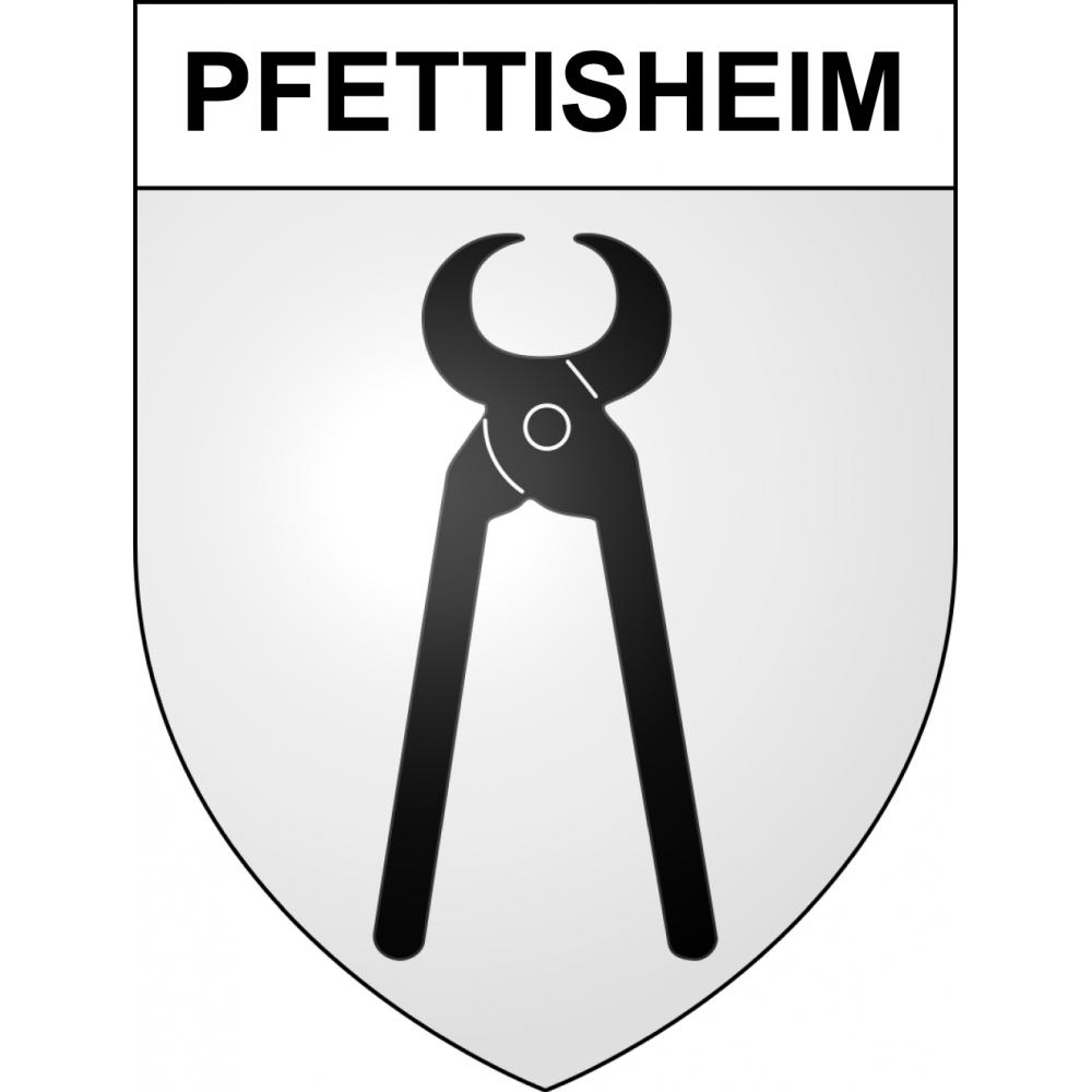 Pfettisheim 67 ville sticker blason écusson autocollant adhésif