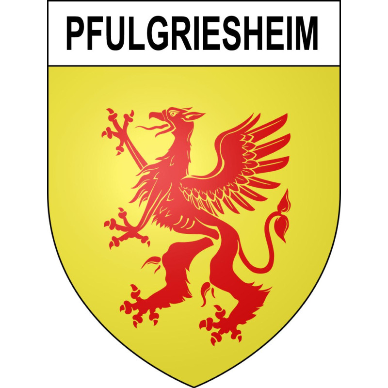 Pfulgriesheim 67 ville sticker blason écusson autocollant adhésif