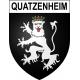 Pegatinas escudo de armas de Quatzenheim adhesivo de la etiqueta engomada