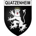 Pegatinas escudo de armas de Quatzenheim adhesivo de la etiqueta engomada