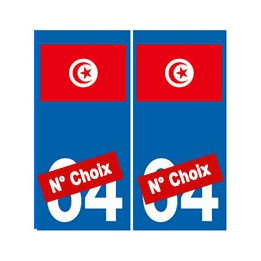 Tunisie numéro choix autocollant plaque