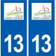 13 Rousset logo ville autocollant plaque sticker