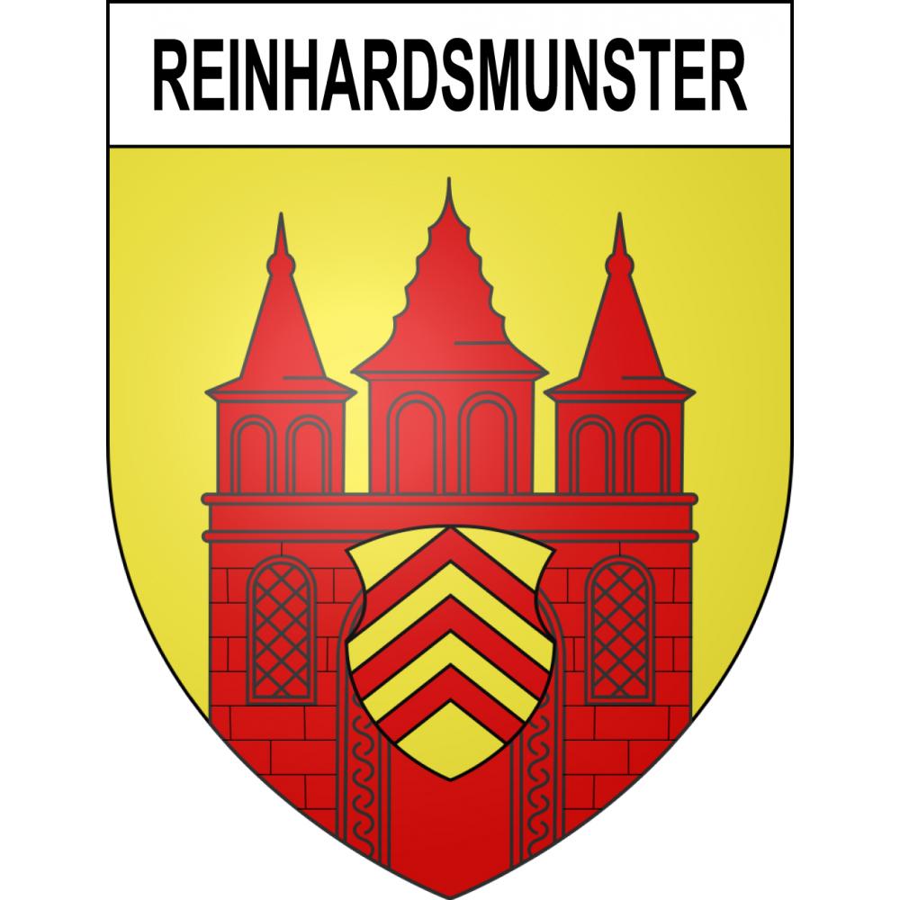 Pegatinas escudo de armas de Reinhardsmunster adhesivo de la etiqueta engomada