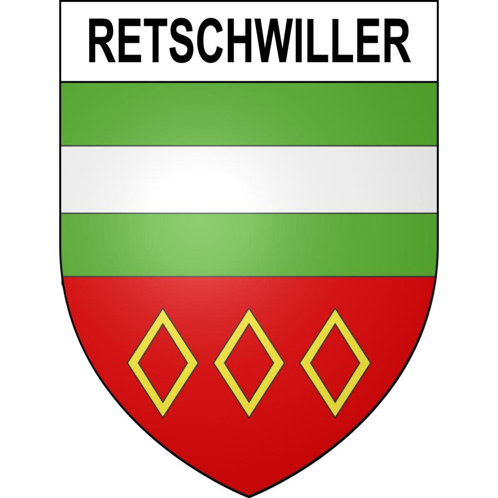 Pegatinas escudo de armas de Retschwiller adhesivo de la etiqueta engomada