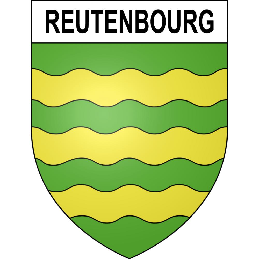 Pegatinas escudo de armas de Reutenbourg adhesivo de la etiqueta engomada