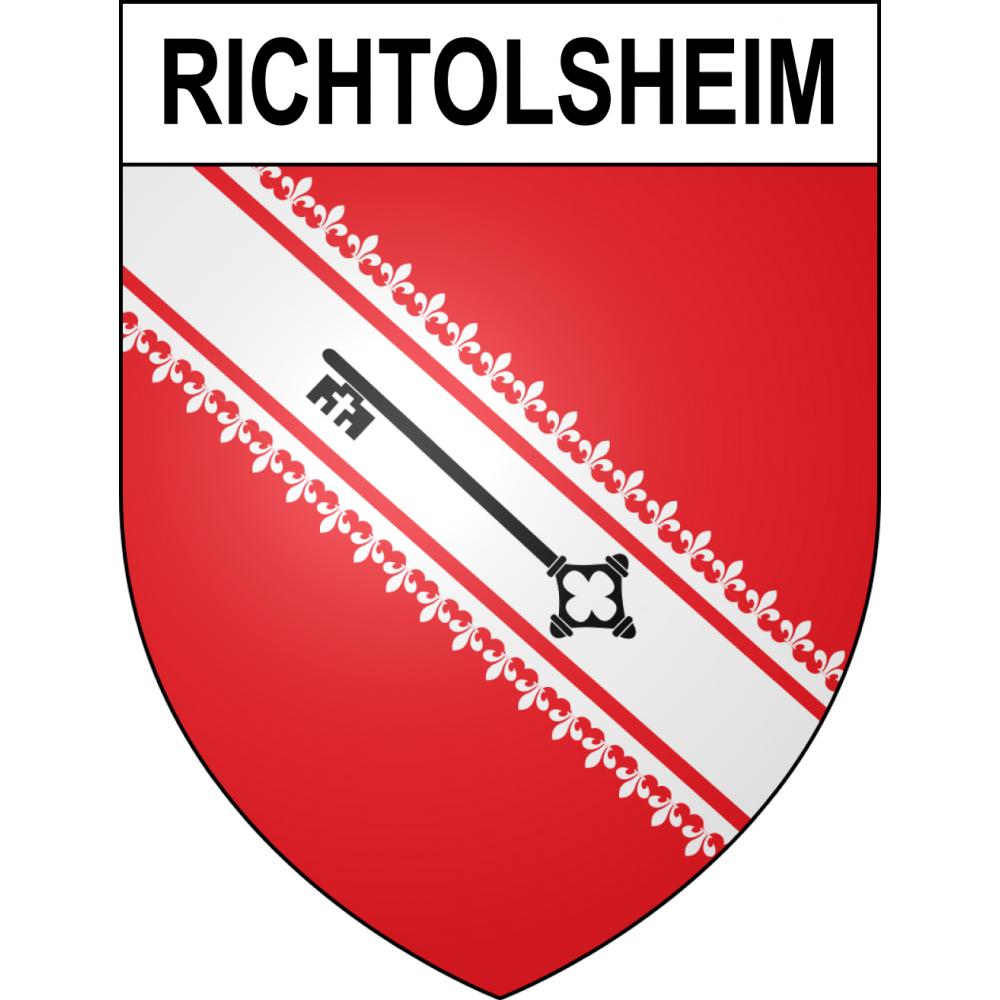 Pegatinas escudo de armas de Richtolsheim adhesivo de la etiqueta engomada