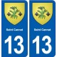 13 Saint-Cannat logo ville autocollant plaque sticker
