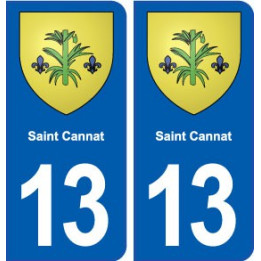 13 Saint-Cannat logo ville autocollant plaque sticker