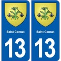 13 Saint-Cannat logo ville autocollant plaque sticker
