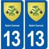 13 Saint-Cannat logo ville autocollant plaque sticker