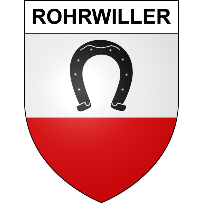 Pegatinas escudo de armas de Rohrwiller adhesivo de la etiqueta engomada