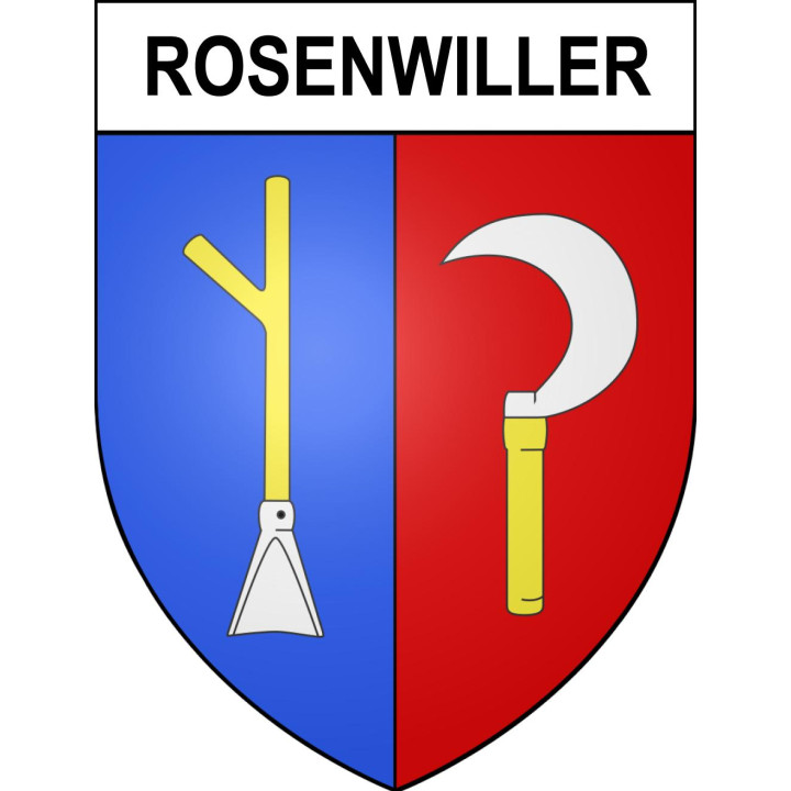 Pegatinas escudo de armas de Rosenwiller adhesivo de la etiqueta engomada